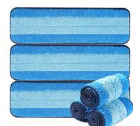 Lot de 6 tampons de nettoyage en microfibre MR. SCRUB pour balai Bona. Sans danger pour les planchers de bois franc et les surfaces dures. Tampon