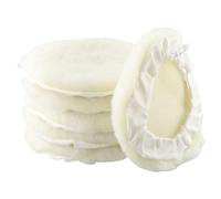 Lot de 6 tampons de polissage en laine d'agneau de 17,8 cm pour polissage de voiture, roues de polissage en laine de 180 mm, compatibles avec les polisseuses électriques et pneumatiques, pour