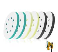 Lot de 6 tampons de polissage souples de 125 mm - Éponge de polissage de 125 mm - Tampon de polissage - Amortissant le bruit et résistant à l'abrasion - Tampon d'interface en éponge douce pour