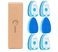 Lot de 6 tampons de rechange anti-rayures pour baguette à vaisselle, distributeur de savon robuste avec poignée, brosse de nettoyage pour cuisine
