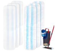 Lot de 6 tampons de rechange compatibles avec le système de balai plat Vileda/O-Cedar H2PrO, lavables en machine, réutilisables en microfibre pour tous les sols durs