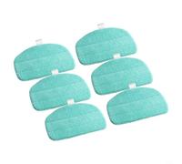 Lot de 6 tampons de rechange pour balai vapeur compatibles avec Leifheit CleanTenso Power 2.0 modèle 11940, tampons de nettoyage en microfibre pour sols durs, carrelage, marbre