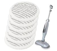 Lot de 6 tampons de rechange pour balai vapeur Shark S6002UK S7201UK, réutilisables, tampons de rechange en microfibre pour tous les sols durs scellés, coussinets rotatifs lavables