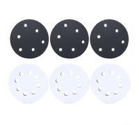 Lot de 6 tampons d'interface souples de 12,7 cm pour ponçage compatible avec les disques à 6 trous/8 trous, design à changement rapide pour une utilisation facile