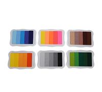 Lot de 6 tampons encreurs dégradés, ensemble d’encres de loisirs non toxiques à base d’eau, pigments sans acide, couleurs miscibles pour la réalisation de scrapbooking, de cartes