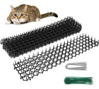 Lot de 6 Tapis Anti Chat avec Pointes, 49*14 cm Pic Anti Chat Repousse Tapis Répulsif Chat Puissant Chat Exterieur Tapis Anti Chien