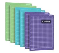 Lot de 6 tapis de découpe pour Cricut Joy Xtra, 21,6 x 30,5 cm, adhésif standard/léger/solide, vert/bleu/violet - Lot varié pour vinyle, papier cartonné et matériaux lourds (vert, violet, bleu)