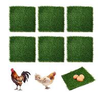 Lot de 6 tapis de nidification artificiels lavables et réutilisables pour poulailler, 30 x 30 cm