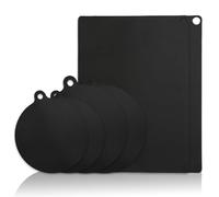 Lot de 6 tapis de protection à induction - 22 cm - 24,5 cm - 35 x 25 cm - En silicone - Résistant à la chaleur - 250 °C - Universel - Pour plaque à induction