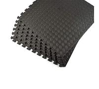 Lot de 6 tapis de protection Apollo - 60 x 60 x 1,2 cm - Tapis d'entraînement antidérapant - Tapis de base en mousse EVA de qualité supérieure - Tapis de fitness en 6 parties avec bordures incluses - Tapis isolant pour protéger le sol - Tapis de puzzle pour le sport, le yoga et les exercices de musculation-