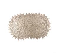 Lot de 6 tapis de salle à manger fonctionnels en PVC avec esthétique nordique pour espaces intérieurs (doré)