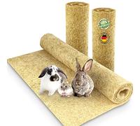 Lot de 6 tapis pour rongeurs 100 % chanvre - 120 x 50 cm - Épaisseur : 5 mm - Pour tous les petits animaux - Tapis de chanvre - Tapis de rongeur - Tapis de sol pour rongeurs