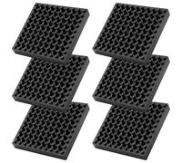 Lot de 6 tapis stationnaires antidérapants pour équipement d'exercice, coussinets amortisseurs en caoutchouc, vibrations, 4 x 4 x 0,8, idéal pour les machines lourdes, les tapis de course, l'exercice