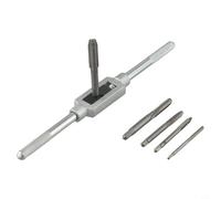 Lot de 6 tarauds à cliquet réglables pour tarauds en acier à roulement M12, outil de taraudage manuel avec poignée antidérapante pour plaques en aluminium et en fer