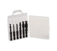 Lot de 6 tarauds filetés HSS avec revêtement en nitrure noir, identification facile de la taille, comprend des tarauds M3-M10, étui de rangement pivotant pour projets en bois, plastique, aluminium et