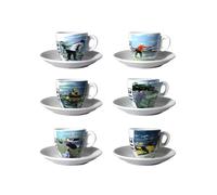 Lot de 6 tasses à café - 10 cl - CAFÉ DU VIEUX PÊCHEUR