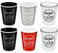 Lot de 6 tasses à café 5five Simply Smart Bistrot Coloré 110 ml