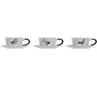 Lot de 6 Tasses à café Dkd Home Decor Metal Gres (180 ML)