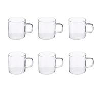 Lot de 6 Tasses à Café en Verre ""Mia"" 10cl Transparent