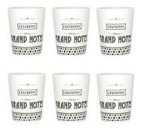 Lot de 6 Tasses à Café "Grand Hôtel" 7cl Blanc Blanc