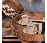 Coffret de 6 tasses à café avec sous tasses Liv - Table Passion