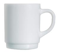 Arcoroc Hotelerie Lot de 6 mugs empilables Blanc uni Capacité 0,29 l