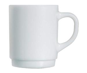 Lot de 6 tasses empilables Arcoroc, Erie Blanc Uni 0,29 l