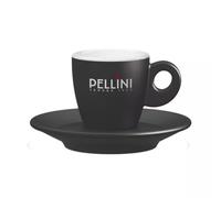 Lot de 6 tasses en céramique avec soucoupe. Pellini