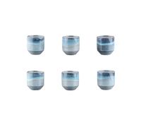 Lot de 6 tasses en grès bleu D7.2 Björn