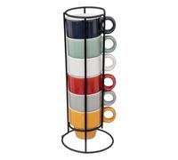 Generique Tasses expresso Colorama – Lot de 6 sur rack, multicolore – 5 cl