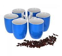 Lot de 6 tasses Van Well - Série Vario - En porcelaine - Couleur au choix bleu