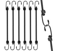 Lot de 6 tendeurs en caoutchouc avec crochets - 100 cm - Pour camping, randonnée, tentes, bâches, bateaux