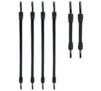 Lot de 6 tendeurs Plats avec Crochets - Sandows élastiques en Caoutchouc - Crochets rotatifs en Plastique - Extenseurs pour Bagages, vélo, Camping - 2×30 cm & 4×60 cm