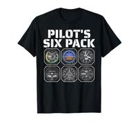 Lot de 6 tenues de pilote I Flight Instruments Aviation T-Shirt