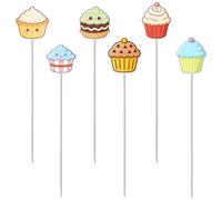 Lot de 6 testeurs de cuisson à gâteaux en acier inoxydable, accessoires de cuisine pour la pâtisserie, ustensiles colorés avec poignées en plastique, parfaits pour les activités parents-enfants