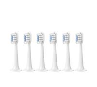 Lot de 6 têtes brosse rechange compatibles avec les brosses à dents électriques soniques Xiaomi Mijia T300/T500/T700, capuchons poils souples et buses d'aspirateur(Care WH BU 6Pcs)