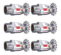 Lot de 6 têtes d'arrosage suspendues 1/2" NPT 68 °C Suppression automatique des incendies avec clé pour bâtiments résidentiels commerciaux