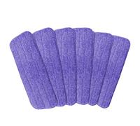 Lot de 6 têtes de balai vaporisateur de rechange pour serpillère - Convient à tous les serpillères et serpillères lavables - 41 x 13 cm - Violet