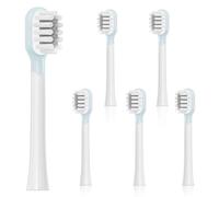 Lot de 6 têtes de brosse à dents de rechange, pour adultes, compatibles avec la brosse à dents électrique Laifen (gris, taille M)