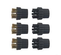 Lot de 6 têtes de brosse de rechange en laiton et nylon pour balai à vapeur, kit de récurage robuste pour four, grille et carrelage - Accessoires de nettoyage de joints en plastique et métal - Poils