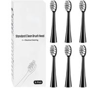 Lot de 6 têtes de brosses à dents électriques soniques Pour toutes les brosse à dents électriques My Variations Doux Noir
