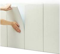 Lot de 6 têtes de lit en peluche 3D anti-collision pour enfants autistes 30 x 60 cm, sûr et respectueux de l'environnement, blanc cassé