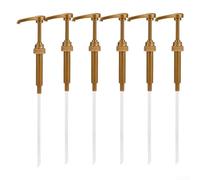 Lot de 6 têtes de pompe à sirop pour bouteilles de 10 ml, distributeur quantitatif à presser avec chambre anti-fuite et longueur réglable (28/410)