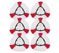 Lot de 6 Têtes de Rechange Compatibles avec Vileda Turbo Serpillière, Recharges Balai Microfibre Compatibles avec Vileda 2en1,EasyWring & Clean, Forme Triangulaire pour Nettoyage du Sol