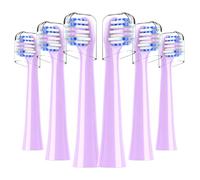 Lot de 6 têtes de rechange pour brosse à dents Colgate Hum - Têtes de rechange pour brosse à dents Hum Smart Battery, violet