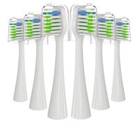 Lot de 6 têtes de rechange pour brosse à dents Water Pik Complete Care 5.0 et 9.0 (WP-861/CC-01) - Blanc