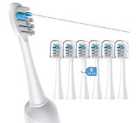 Lot de 6 têtes de rechange pour brosse à dents WaterPik Blanc