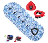 Lot de 6 têtes de rechange pour système Ocedar RinseClean à 2 réservoirs, nettoyage facile, microfibre, lavable en machine pour salle de bain, cuisine, baignoire et carrelage