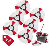 Lot de 6 têtes de Rechange serpillière compatibles avec vileda Turbo Mop 2 en 1, serpillère de Rechange compatibles avec Vileda, Recharge Têtes de Balai Serpillère Convient à Tous Les Types de Sols
