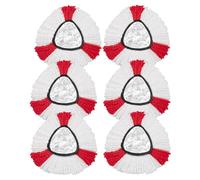 Lot de 6 têtes de Rechange serpillière compatibles avec vileda Turbo, serpillère de Rechange compatibles avec Vileda Mop 2 en 1, Recharge Têtes de Balai Serpillère Convient à Tous Les Types de Sols